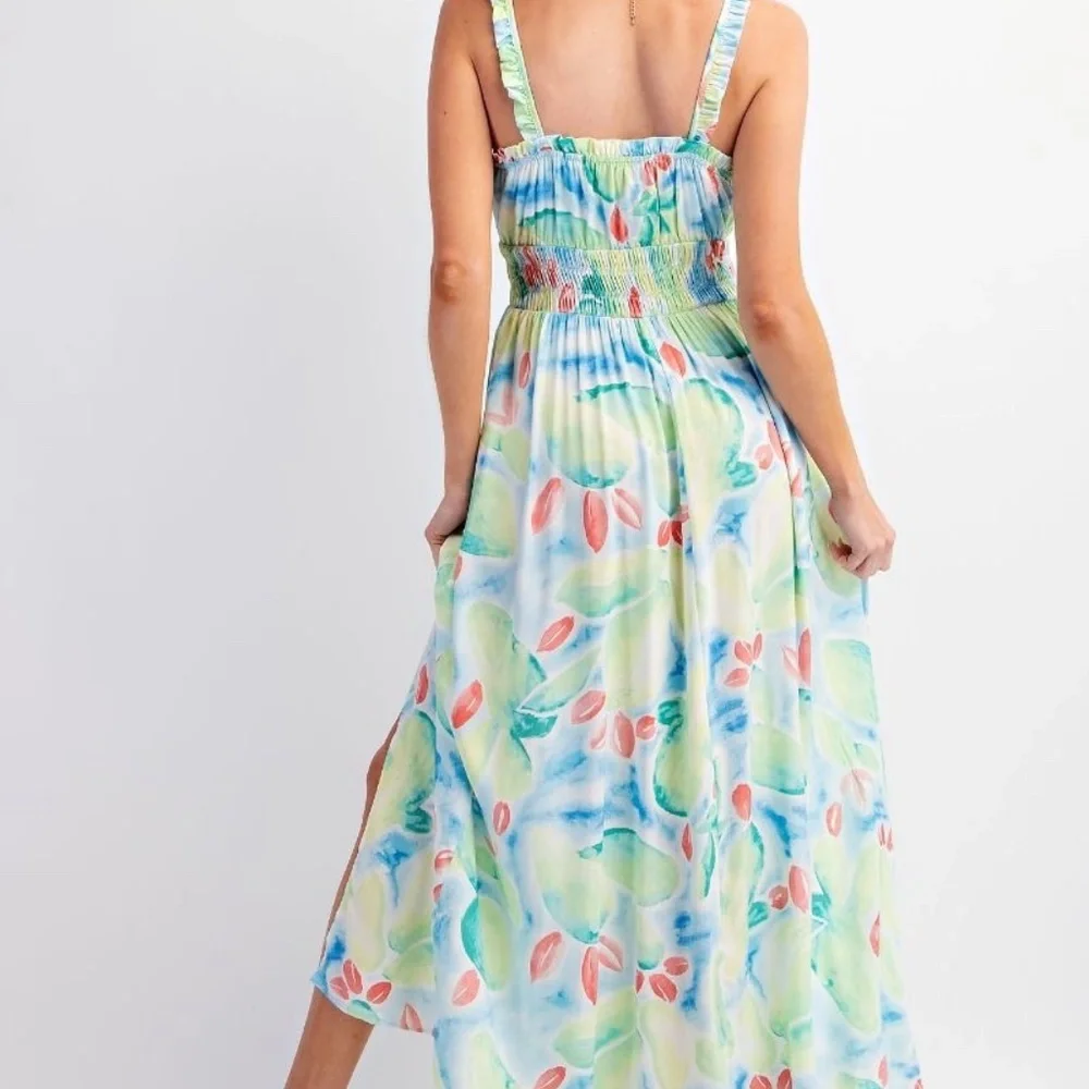 EASEL PRINTED CHALLIE MAXI DRESS NWT